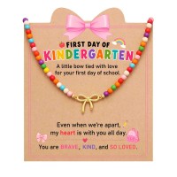 PINKDODO First Day of Kindergarten Back to School Gifts for Kids Girl- Z-N-BACK-BEADBOW-KINDER-01