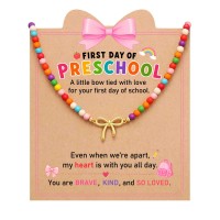 PINKDODO First Day of Preschool Pre K Gifts for Kids Girl-Z-N-BACK-BEADBOW-PRE-02