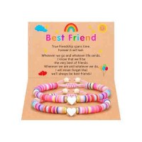 PINKDODO Best Friend Bracelet Gifts for 2 Girls Friendship Bracelets Gifts for Friends BFF Teen Girls Kids Bestie  K-A-BF-Heart-01