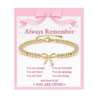 PINKDODO Bow Bracelet Easter Basket Stuffers Tween Teen Girl Gifts Trendy Stuff Cute Girly 10 11 12 14 16 18 13 15 Year Old Birthday Graduation Gifts for Teenage Girls K-A-GBow-Brace-01