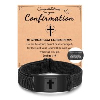PINKDODO Confirmation Gifts for Teen Teenage Boys Catholic Confirmation Sponsor Gift Ideas Decorations K-B-FKcross-confir-Bracelet-01