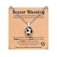 PINKDODO Soccer Gifts for Boys 8 12 10 14 Soccer Stuff Accessories Necklace Christmas Birthday Gifts for Teens Boys Messi Ronaldo K-B-Soccer-Neck-02