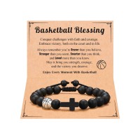PINKDODO Basketball Gifts for Boys 8 12 10 14 Basketball Easter Basket Stuffers Valentines Christmas Easter Gifts for Teen Boys Teenage Bracelet  K-C-Basketball-CBracelet-02