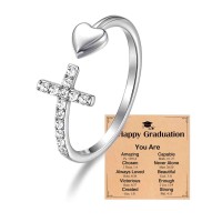 PINKDODO Class of 2025 Gradution Gifts for Girls Her Best Seniors High Middle School 5th 8th Grade College Graduation Necklace Graduate Grad Gift for Her Women K-D-Ring-Cross-Graduation-02