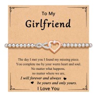 PINKDODO Gifts for Girlfriend, I Love You Cute Unique Things Birthday Anniversary Valentines Day Christmas Gifts for Her Girlfriend Bracelet Gift Ideas Q-B-CZ Heart-Girlfriend-01