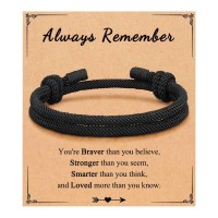PINKDODO Easter Gifts for Teens Kids Teenage Teen Gift Ideas, Bracelets for 8 10 12 13 14 15 Year Old Cool Birthday Baptism Confirmation First Communion Valentines Christmas Q-B-Sim Black-Boy-04