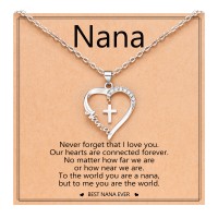 PINKDODO Nana Mothers Day Gifts from Grandkids Nana Necklace Birthday Valentines Christmas Gifts for Grandma Present X-N-Heart Cross-Nana-02 PINKDODO Nana Mothers Day Gifts from Grandkids Nana Necklace Birthday Valentines Christmas Gifts for Grandma Present X-N-Heart Cross-Nana-02
